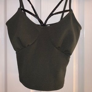 Olive Green Crop Top